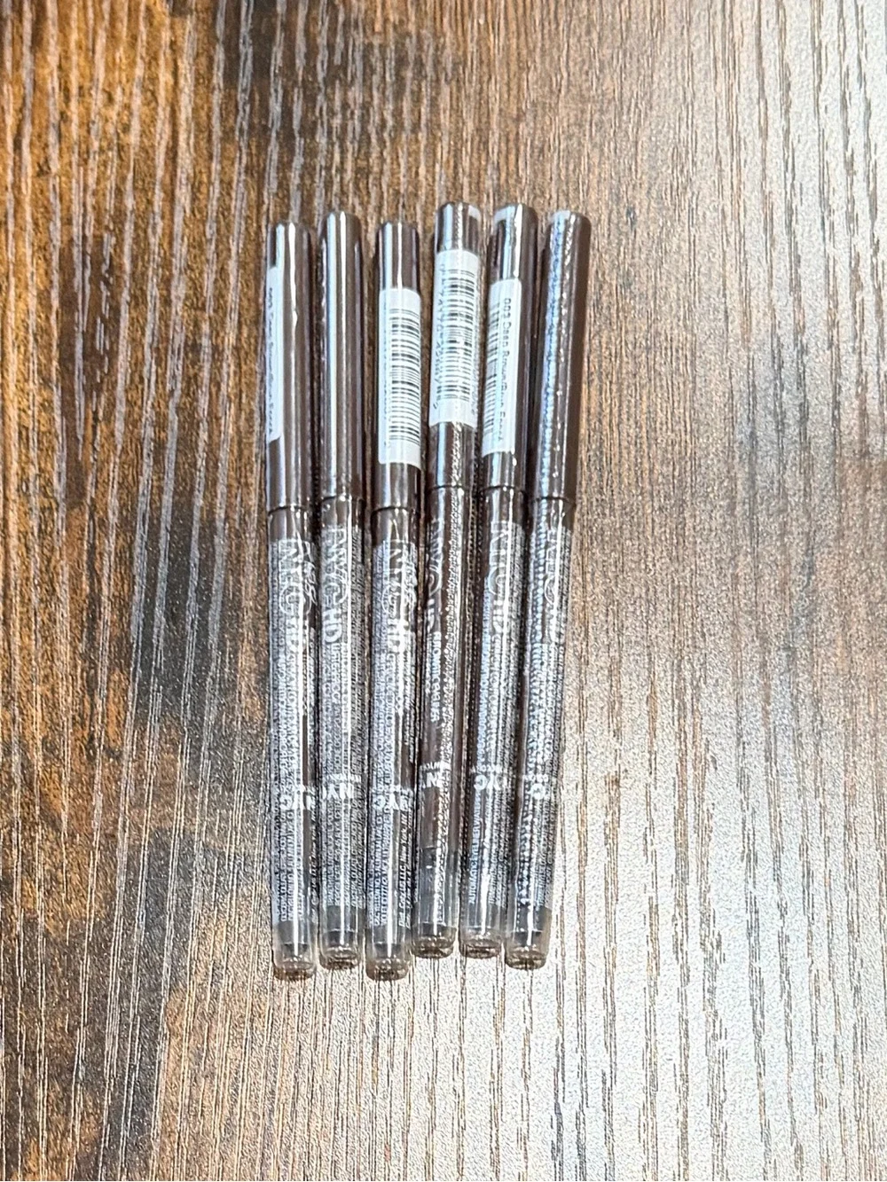 NYC Deep Brown HD Eyeliners set of 6 Waterproof